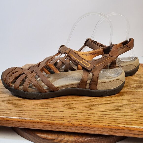 Baretrap Feena Sandal Women Size 7.5M Brown Strappy Adjustable Hook Loop Comfort - Picture 3 of 8
